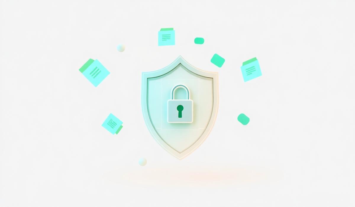 Abstract illustration of a secure document pipeline