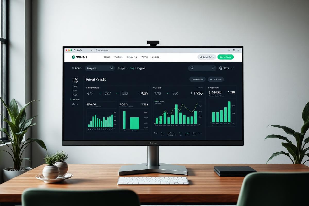 KYC Investments platform interface showing investment strategy pages and portfolio data